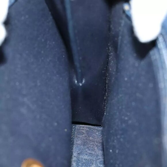 Christian Dior Trotter Canvas Shoulder Bag Navy Auth 77938 - Picture 3 of 16